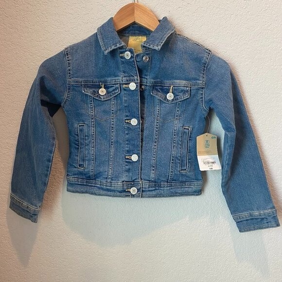 NWT Girls Thereabouts Recycled Cotton Denim Jacket Sally Wash - Size XS